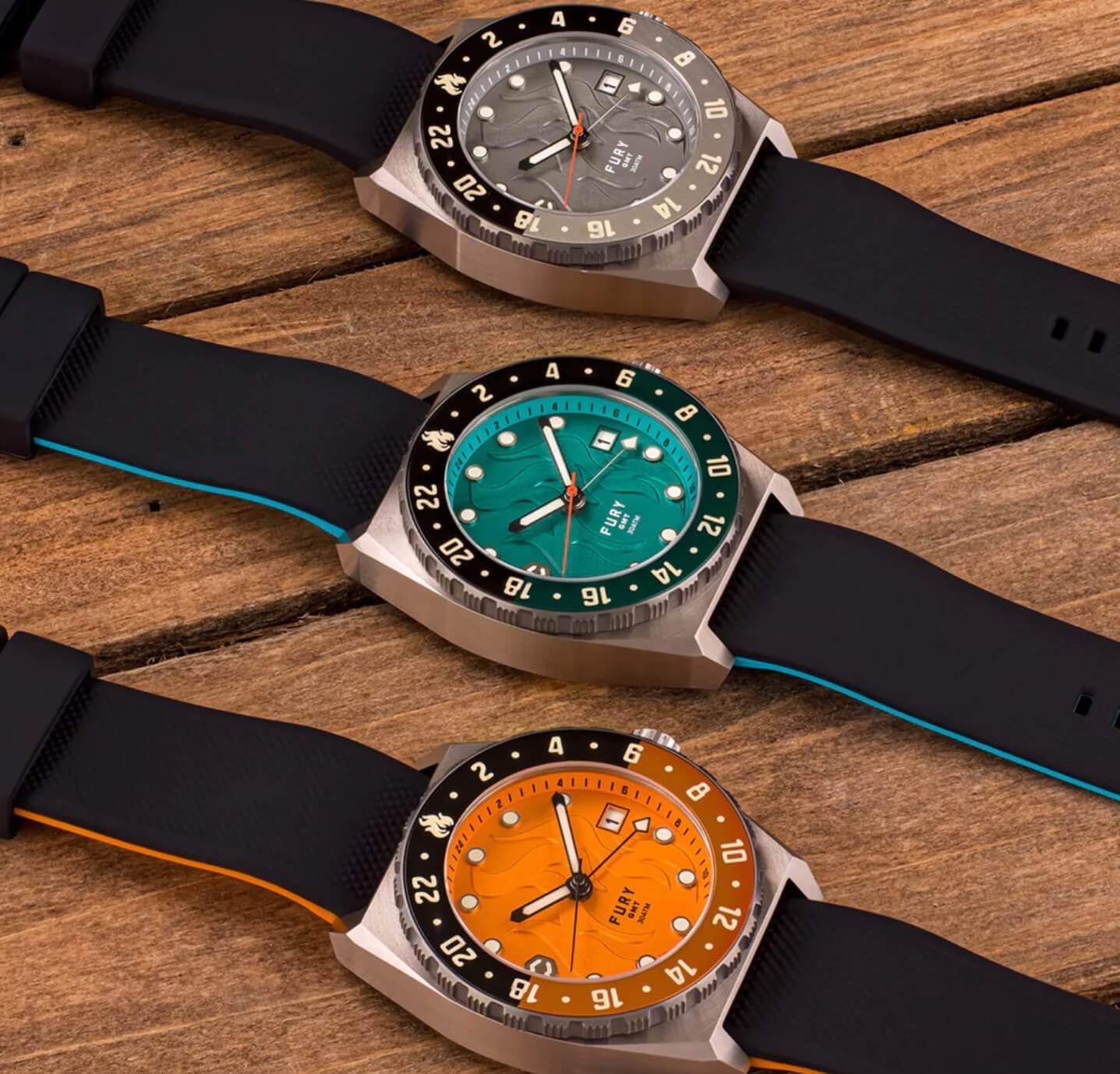 Core Timepieces Fury GMT Titanium Watch Mass Produced Custom Designed Core Timepieces Fury GMT Titanium Watch