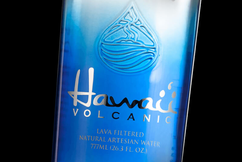Mass Produced Custom Designed Hawaii Volcanic Custom Glass Bottle