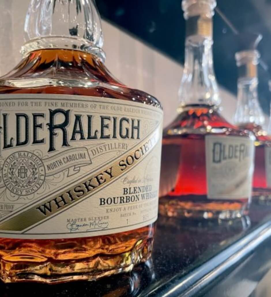 Mass Produced Custom Designed Olde Raleigh Custom Glass Bottle