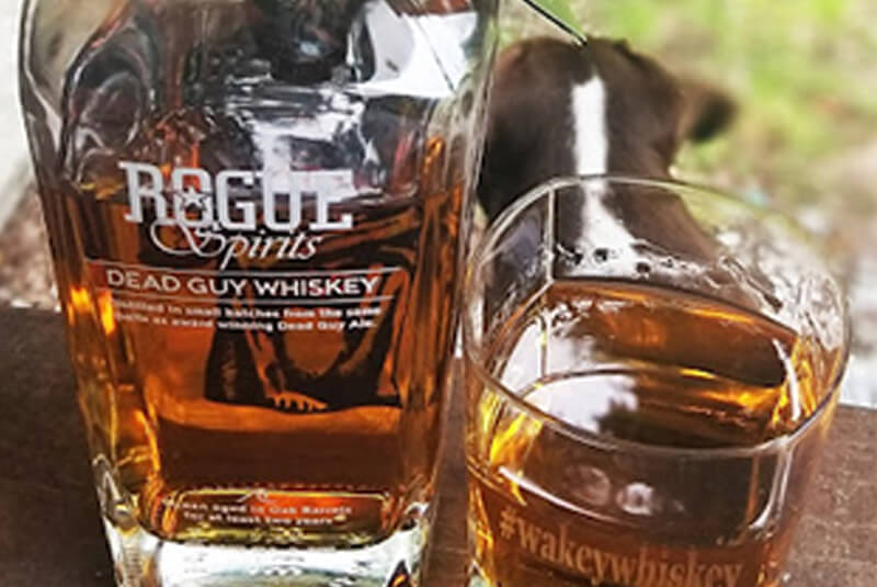 Mass Produced Custom Designed Rogue Dead Guy Whiskey Custom Closure